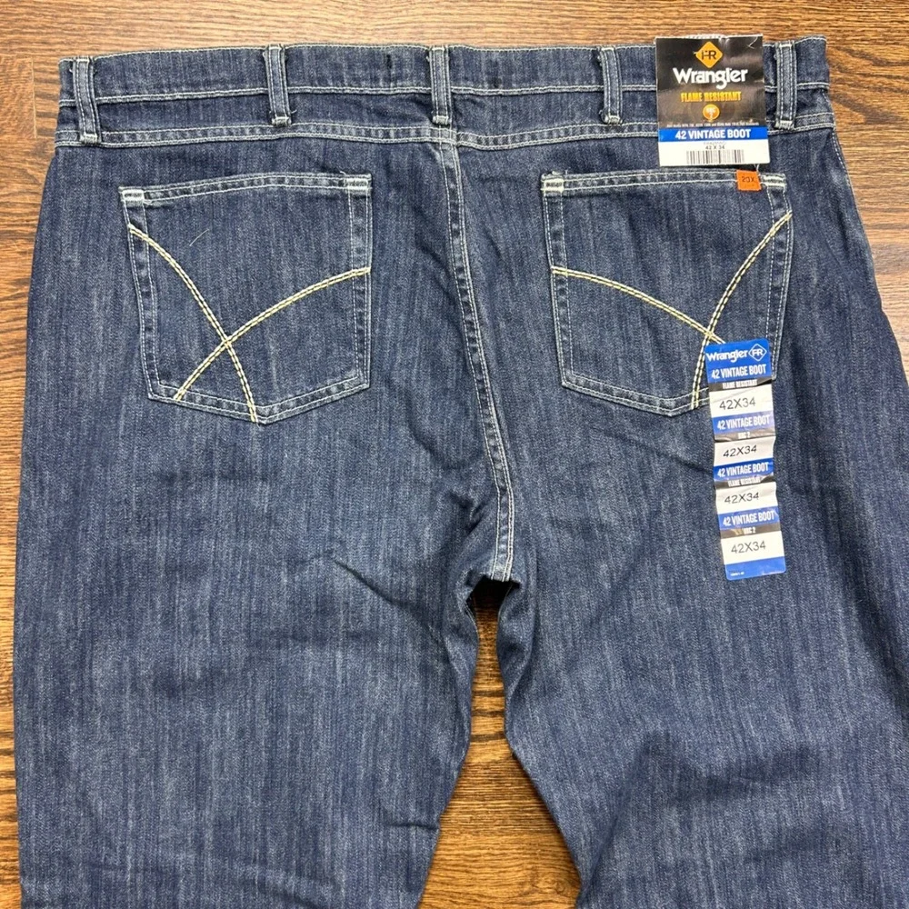 Wrangler 20X FR Jeans Mens 42x34 Blue Flame Resistant HRC2 Work Pants FR42MWD